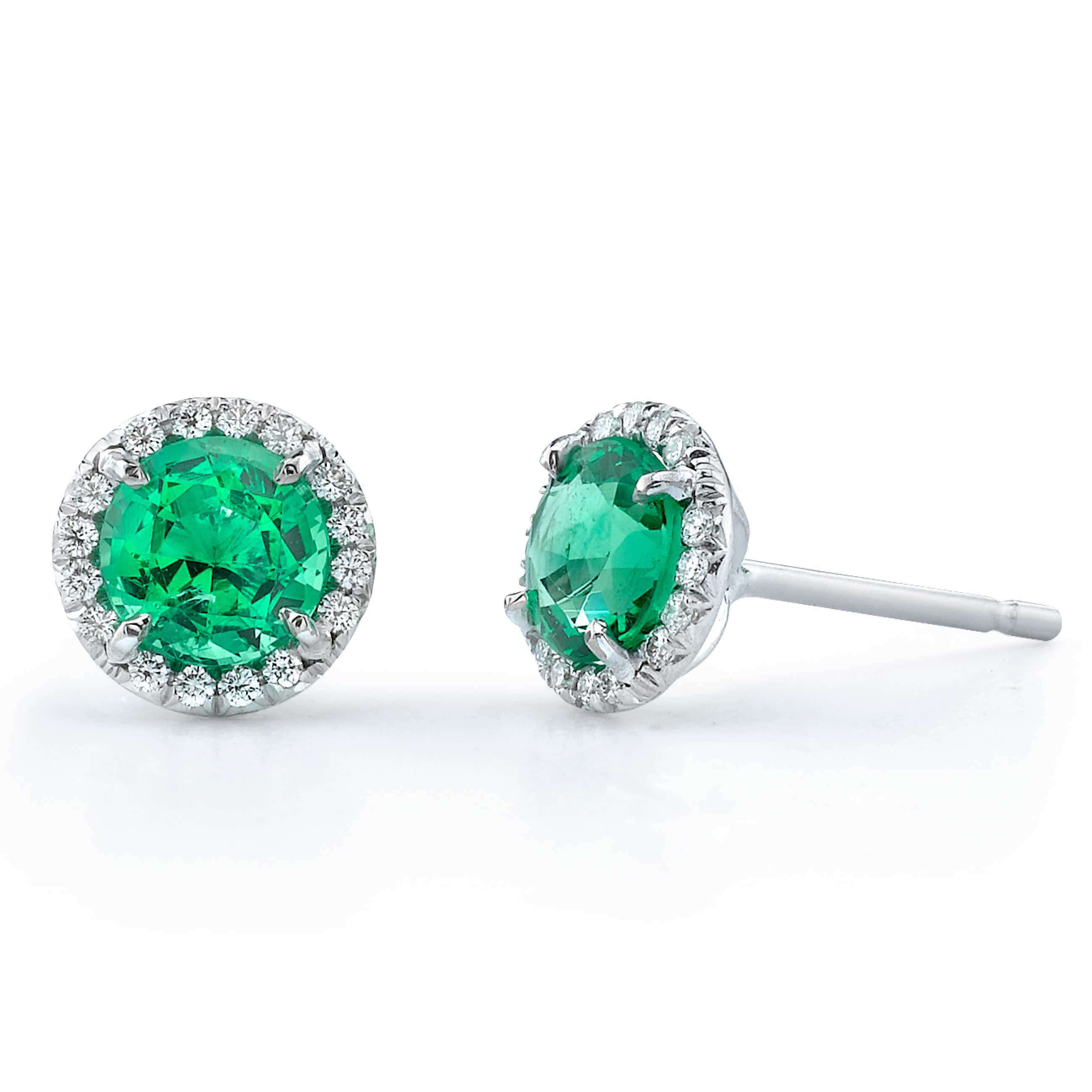 1 2 revised emerald post earrings