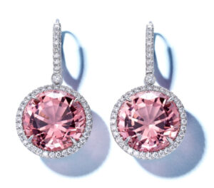 Tiffany & Co. earrings with pink Tourmaline and Diamonds