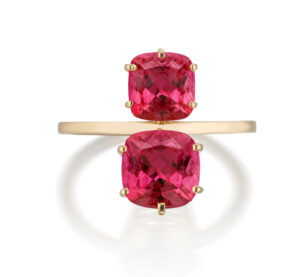 Two Ways ring in 14K yellow gold with cushion-cut Rubies (3.26 ctw.), $5,260; Lindley Gray