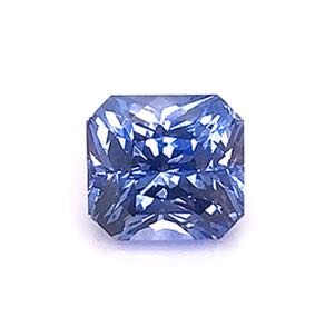 Square radiant-cut Sapphire, $4,000 keystone; Rippana