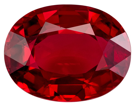 A 5.20 ct. oval-shape Ruby from Mozambique with a report from GRS, Gem 2000