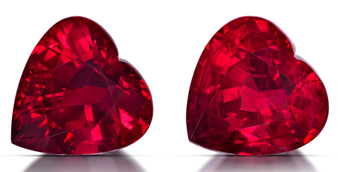 A 1.83 ct. heated heart-shaped Ruby from Mozambique, Kimberly Collins Colored Gems