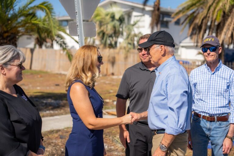 President Biden meets with FEMA administrators, community members, and other federal officials and disaster survivors in St. Petersburgh, Fla., to talk about the ongoing Hurricane Milton recovery efforts. Source: @whitehouse