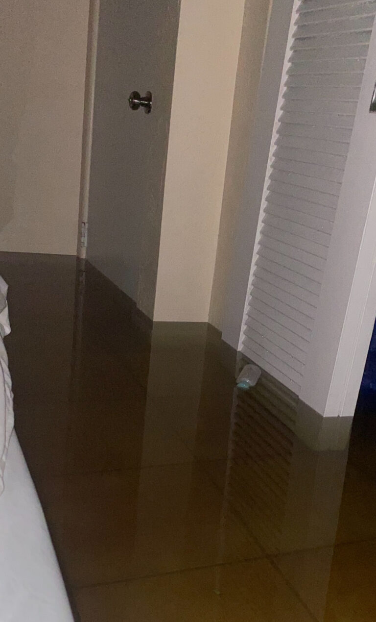 Water rising in Tyler Hartman’s Saint Petersburg, Fla., home last Thursday night during Hurricane Helene. Source: Tyler Hartman, Hartman Bros. (dba Ridgley’s)